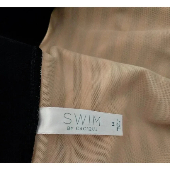 Swim by Cacique multicolor striped High Waisted Bottom Women's Size 14 - Picture 4 of 5